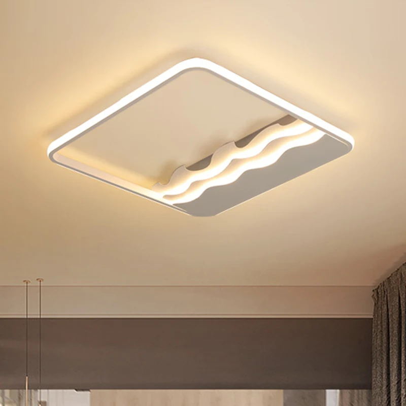 Simple modern bedroom led ceiling lights square personalized study atmospheric master bedroom room ceiling lamp AC85-265V
Simple modern bedroom led ceiling lights square personalized study atmospheric master bedroom room ceiling lamp AC85-265V