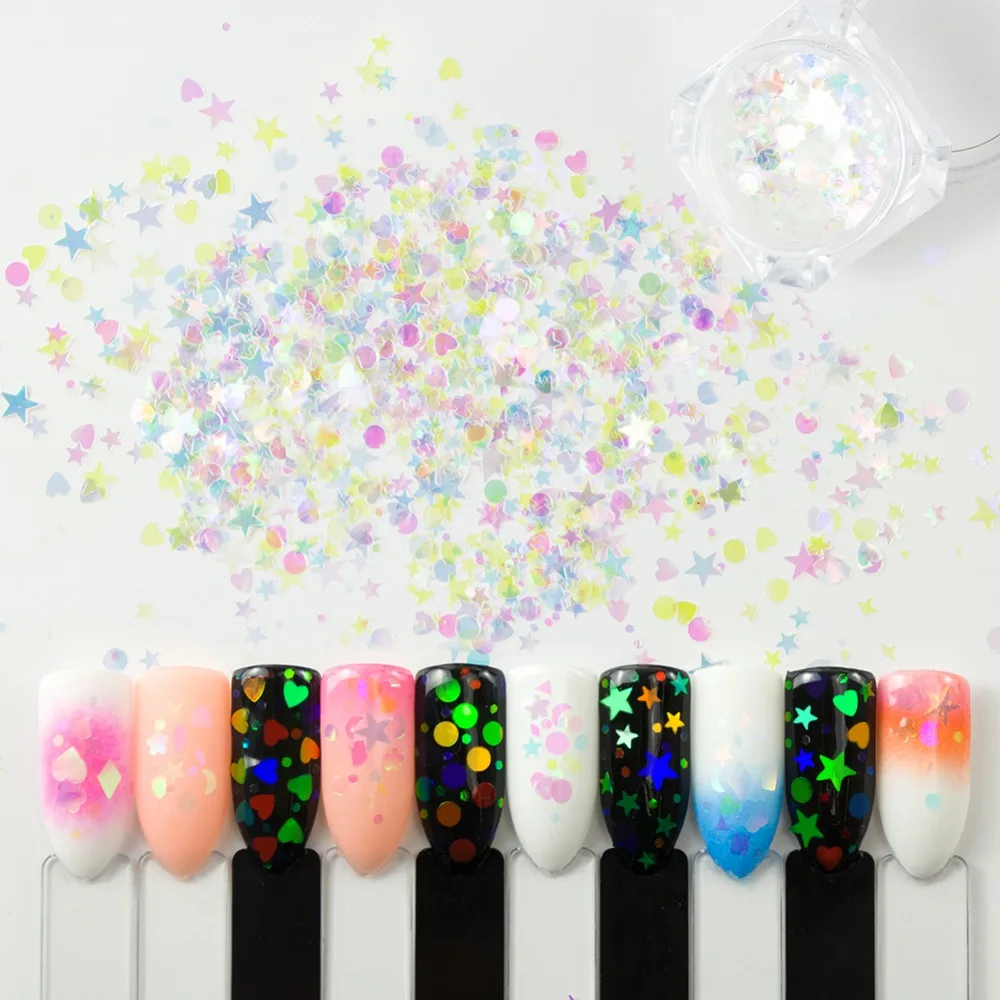 Meicailin 1 Box 3g Sparkle Nail Sequins Star Lacquer Paillettes Nail Flakes 3D DIY Nail Art Decoration Manicure Glitter Powder
Meicailin 1 Box 3g Sparkle Nail Sequins Star Lacquer Paillettes Nail Flakes 3D DIY Nail Art Decoration Manicure Glitter Powder