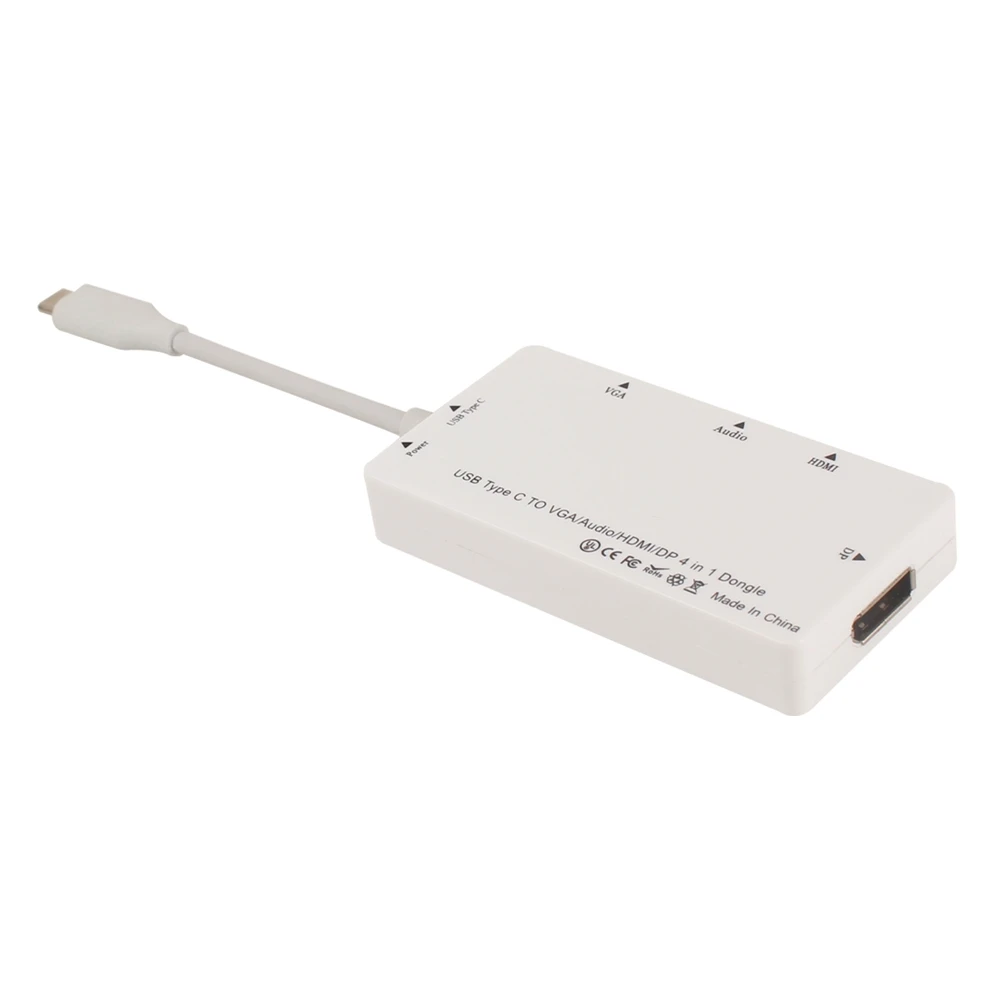 4 в 1 USB 3 Тип C для VGA + HDMI DP адаптер конвертер кабель с аудио выходом MacBook Air Pro|Кабели