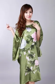 High Quality Green Female Faux Silk Bathrobe Summer Lounge Kimono Gown Fashion Novelty Nightdress Dropshipping One Size
High Quality Green Female Faux Silk Bathrobe Summer Lounge Kimono Gown Fashion Novelty Nightdress Dropshipping One Size