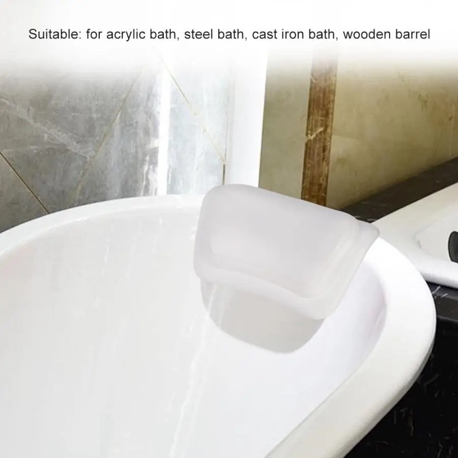 F10-1 Waterproof PU Bathtub Pillow Comfortable SPA Bath Showering Soft Headrest pillow cushion for Home Bathroom White
F10-1 Waterproof PU Bathtub Pillow Comfortable SPA Bath Showering Soft Headrest pillow cushion for Home Bathroom White