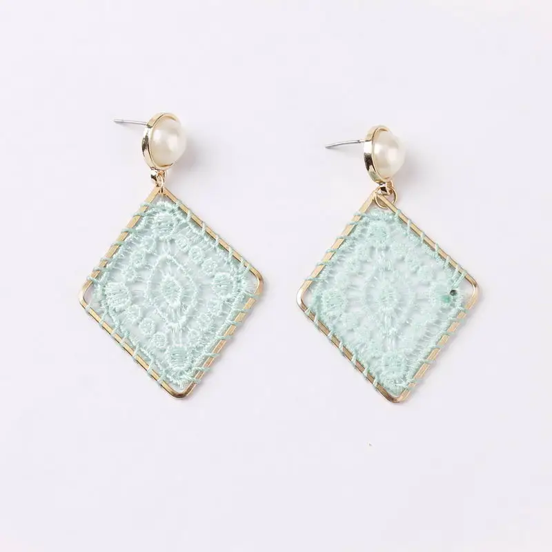 ZWPON Rhombus Crochet Tatting Lace Earrings with Round Pearl Top Machine Embroidery Jewelry Wholesale
ZWPON Rhombus Crochet Tatting Lace Earrings with Round Pearl Top Machine Embroidery Jewelry Wholesale