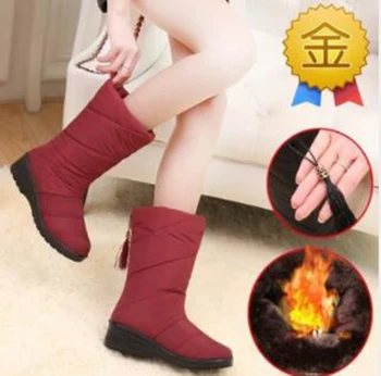 Winter Plus Velvet Thick Warm Snow Boots Women's Fashion Casual Middle Boots with Wedges Waterproof New Ladies Shoes
Winter Plus Velvet Thick Warm Snow Boots Women's Fashion Casual Middle Boots with Wedges Waterproof New Ladies Shoes