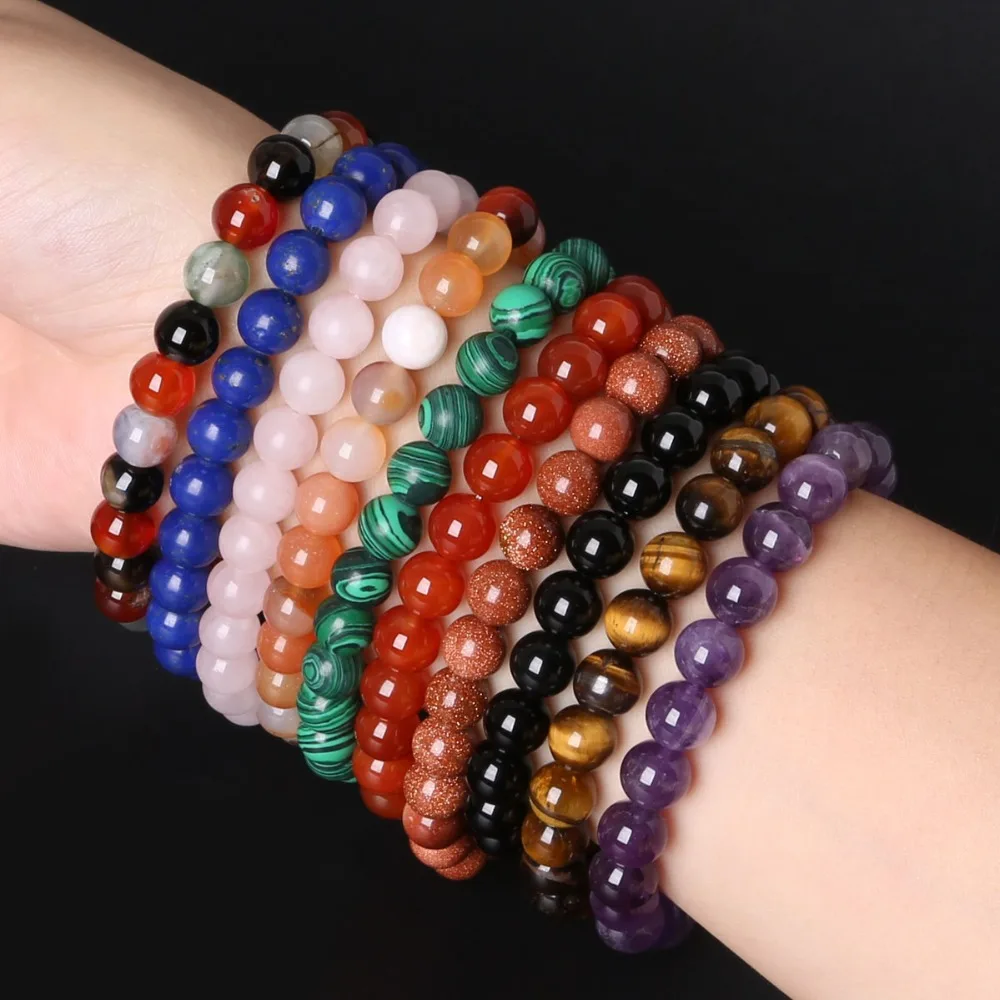 8mm Natural Stone Beads Amethysts Quartzs Tiger Eye Turquois Stretch Balance Yoga Bracelets For Women Men Beaded Bangles Jewelry
8mm Natural Stone Beads Amethysts Quartzs Tiger Eye Turquois Stretch Balance Yoga Bracelets For Women Men Beaded Bangles Jewelry