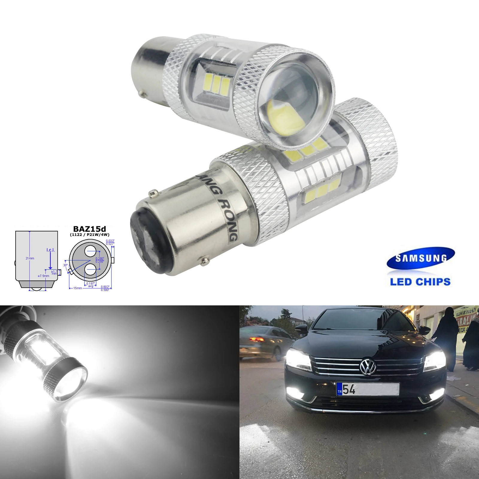 ANGRONG 2x BAZ15d 566 P21/4W SAMSUNG LED Sidelight Indicator Fog Tail Driving Light 15W
ANGRONG 2x BAZ15d 566 P21/4W SAMSUNG LED Sidelight Indicator Fog Tail Driving Light 15W