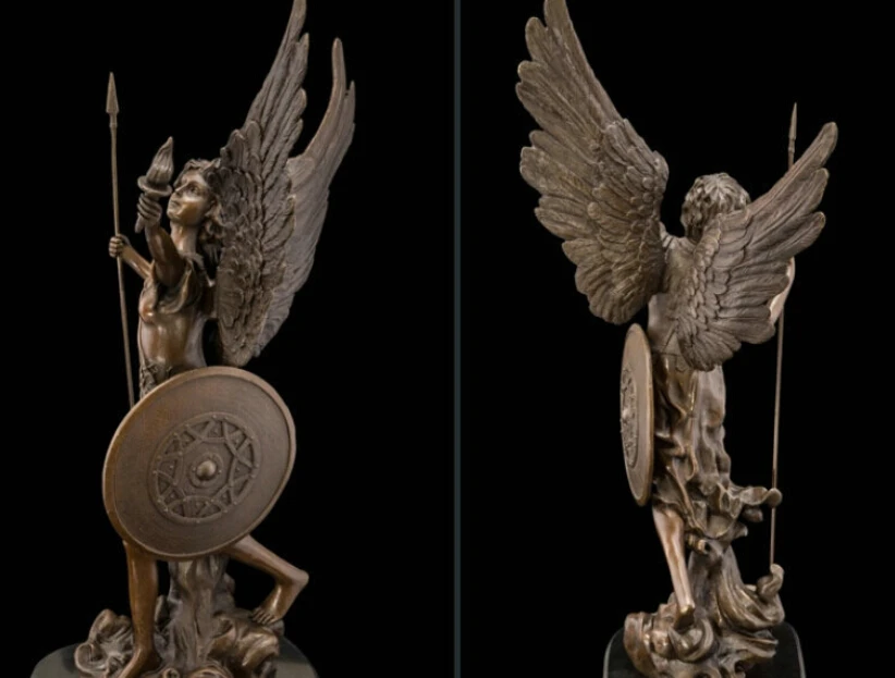 Art Deco Sculpture Angel Warrior Goddess Of Victory Hold Torch Bronze Statue R0712 B0403
Art Deco Sculpture Angel Warrior Goddess Of Victory Hold Torch Bronze Statue R0712 B0403