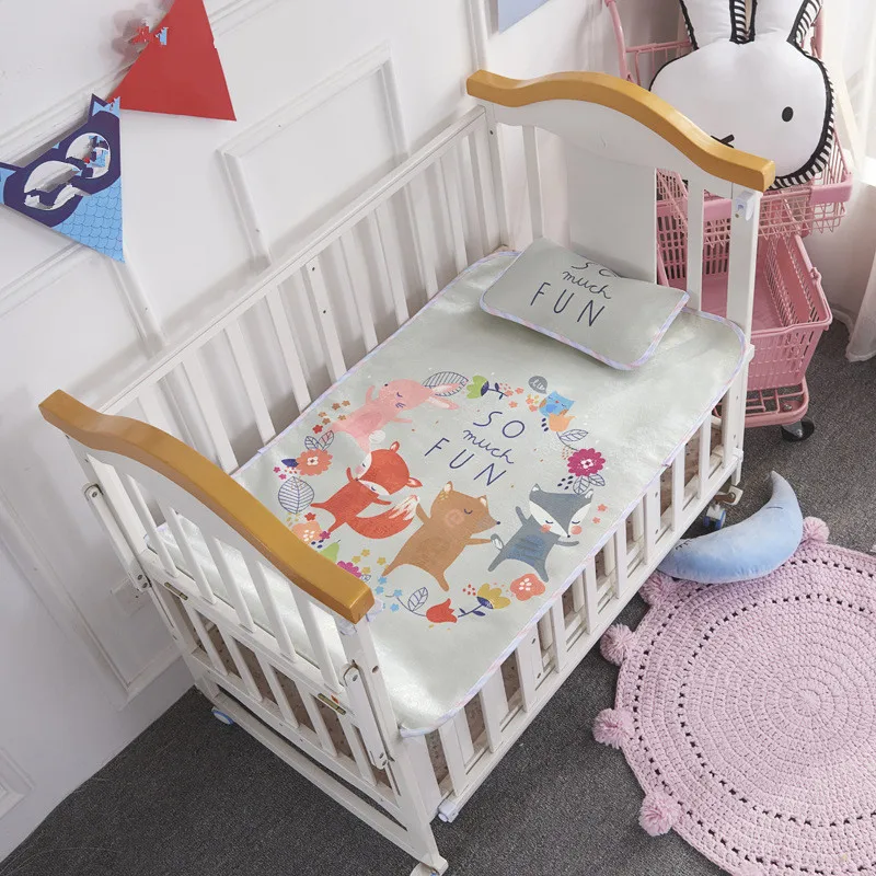 Summer baby bed mat 2pcs/set cool floding mat sheet +pillow 0-5 years sleeping mat kit cartoon Child bed cover 60*120cm boy girl
Summer baby bed mat 2pcs/set cool floding mat sheet +pillow 0-5 years sleeping mat kit cartoon Child bed cover 60*120cm boy girl