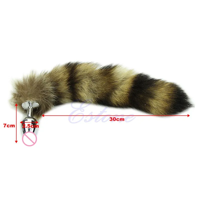 Love Faux Raccoon Tail Butt Anal Plug Sexy Romance Sex Funny Adult New Крас...