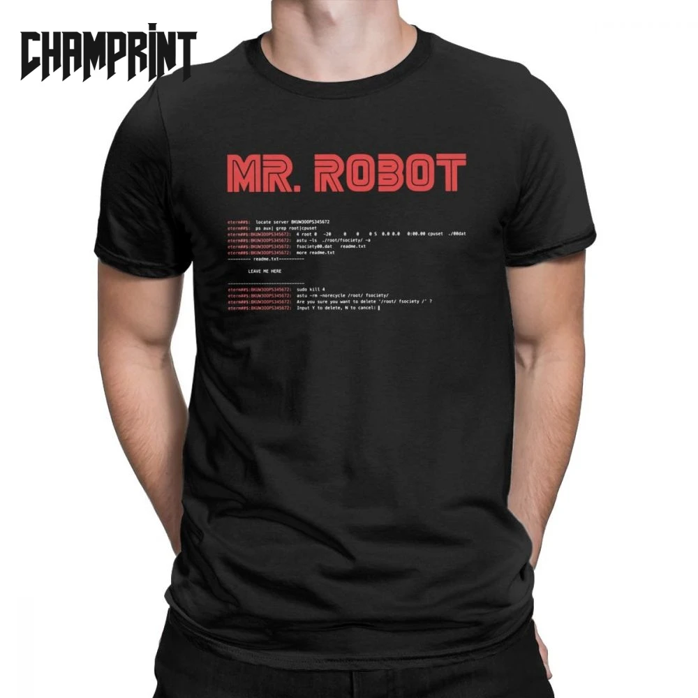 Cool Mr Robot T Shirt Programming Programmer Tees Developer Code T-Shirts for Men Crew Neck Cotton Short Sleeve Big Size Clothes
Cool Mr Robot T Shirt Programming Programmer Tees Developer Code T-Shirts for Men Crew Neck Cotton Short Sleeve Big Size Clothes