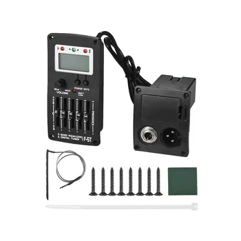Guitar Pickup 5 Band EQ Pre-Amp Equalizer Pickup Acoustic Guitar Preamplifier Piezo Pickup with LCD Tuner and Volume Control
Guitar Pickup 5 Band EQ Pre-Amp Equalizer Pickup Acoustic Guitar Preamplifier Piezo Pickup with LCD Tuner and Volume Control
