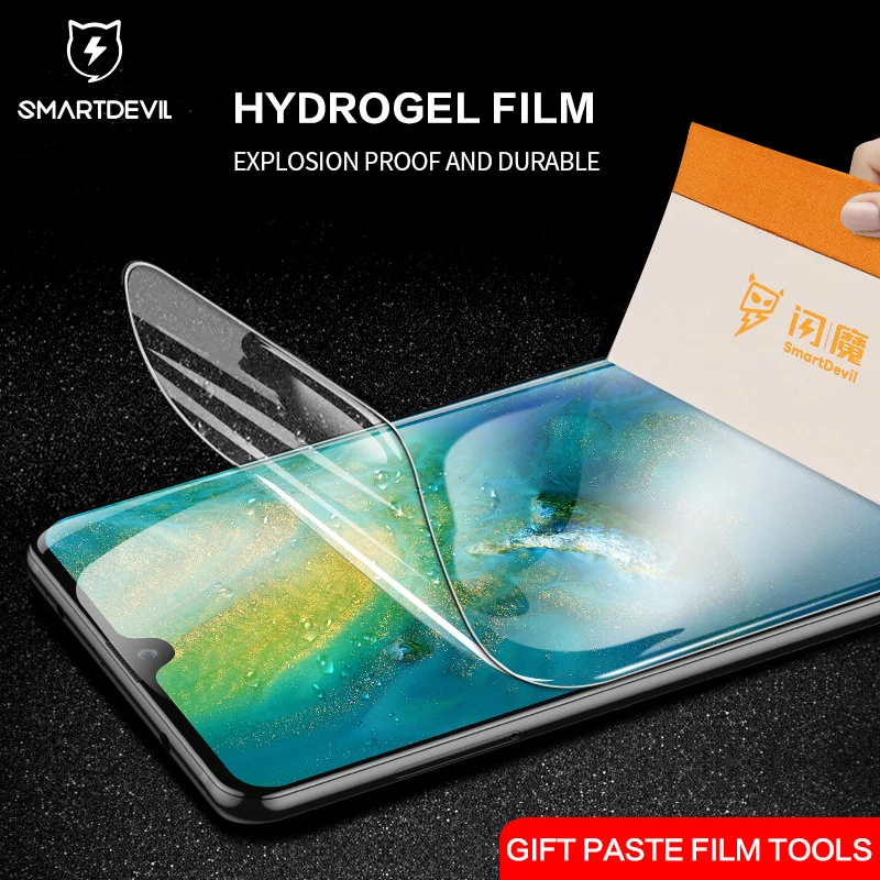 Защитная пленка для экрана SmartDevil Huawei Mate 20 Pro 3D Full Cover HD Прозрачная Гидрогелевая