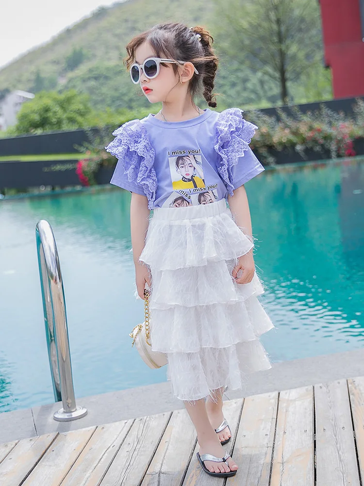 Girls Ocean Suit Skirt Summer 2019 New Girls Net Red Fashion Children's Wear Summer Yarn Skirt Two-piece
Girls Ocean Suit Skirt Summer 2019 New Girls Net Red Fashion Children's Wear Summer Yarn Skirt Two-piece