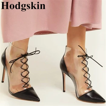 New Clear PVC Thin High Heel Lace Up Pumps Cross-Tied Pointed Toe Hollow Summer Ankle Women Boots Party Dress Comfort Footwear
New Clear PVC Thin High Heel Lace Up Pumps Cross-Tied Pointed Toe Hollow Summer Ankle Women Boots Party Dress Comfort Footwear