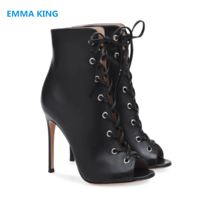 Autumn Spring Lace-Up High Heels Ankle Boots Women Peep Toe Stiletto Heels Fashion Martin Boots Cross Strap Summer Shoes Woman
Autumn Spring Lace-Up High Heels Ankle Boots Women Peep Toe Stiletto Heels Fashion Martin Boots Cross Strap Summer Shoes Woman