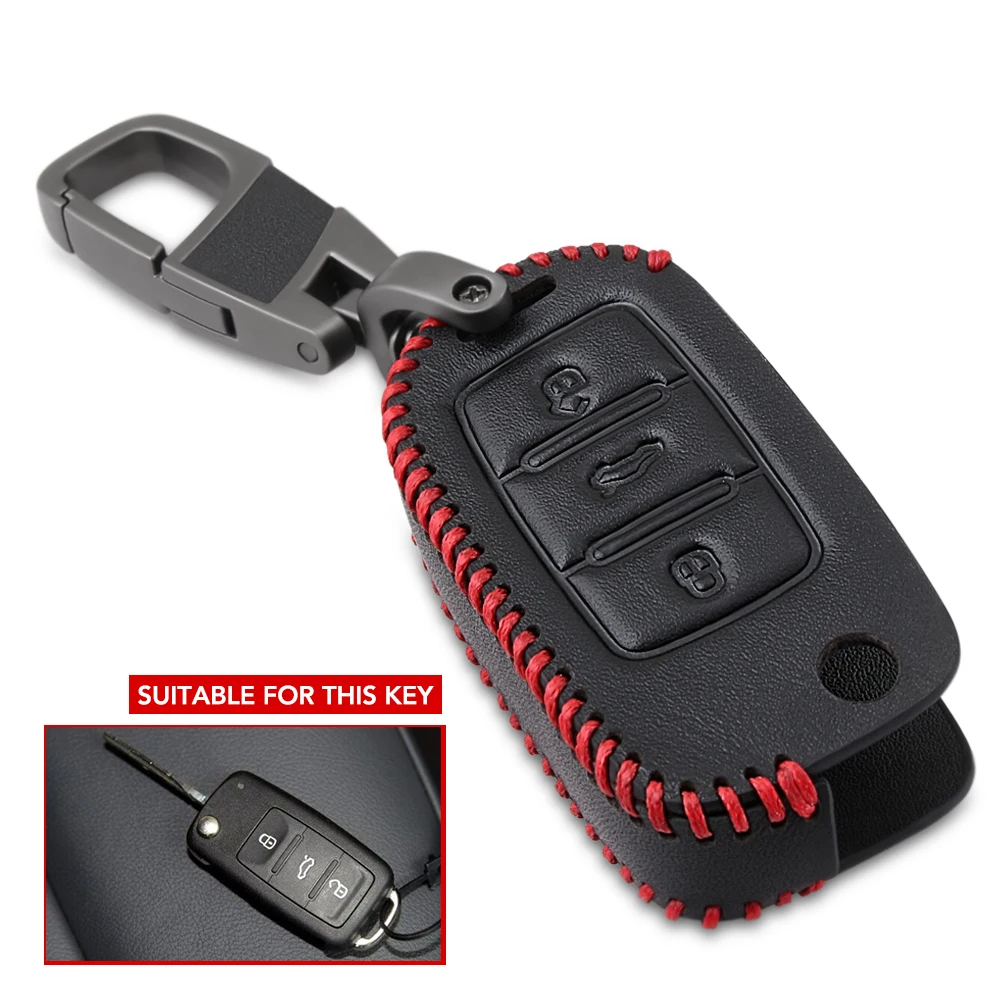 Leather Car Key Case For VW Volkswagen Polo Golf Passat Beetle Caddy T5 Up Eos Tiguan Skoda A5 SEAT Leon Altea Flip Remote Cover
Leather Car Key Case For VW Volkswagen Polo Golf Passat Beetle Caddy T5 Up Eos Tiguan Skoda A5 SEAT Leon Altea Flip Remote Cover
