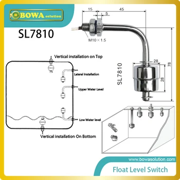 Stainless steel elbow Float level swithes is lateral installation replace SOR instruments switches
Stainless steel elbow Float level swithes is lateral installation replace SOR instruments switches