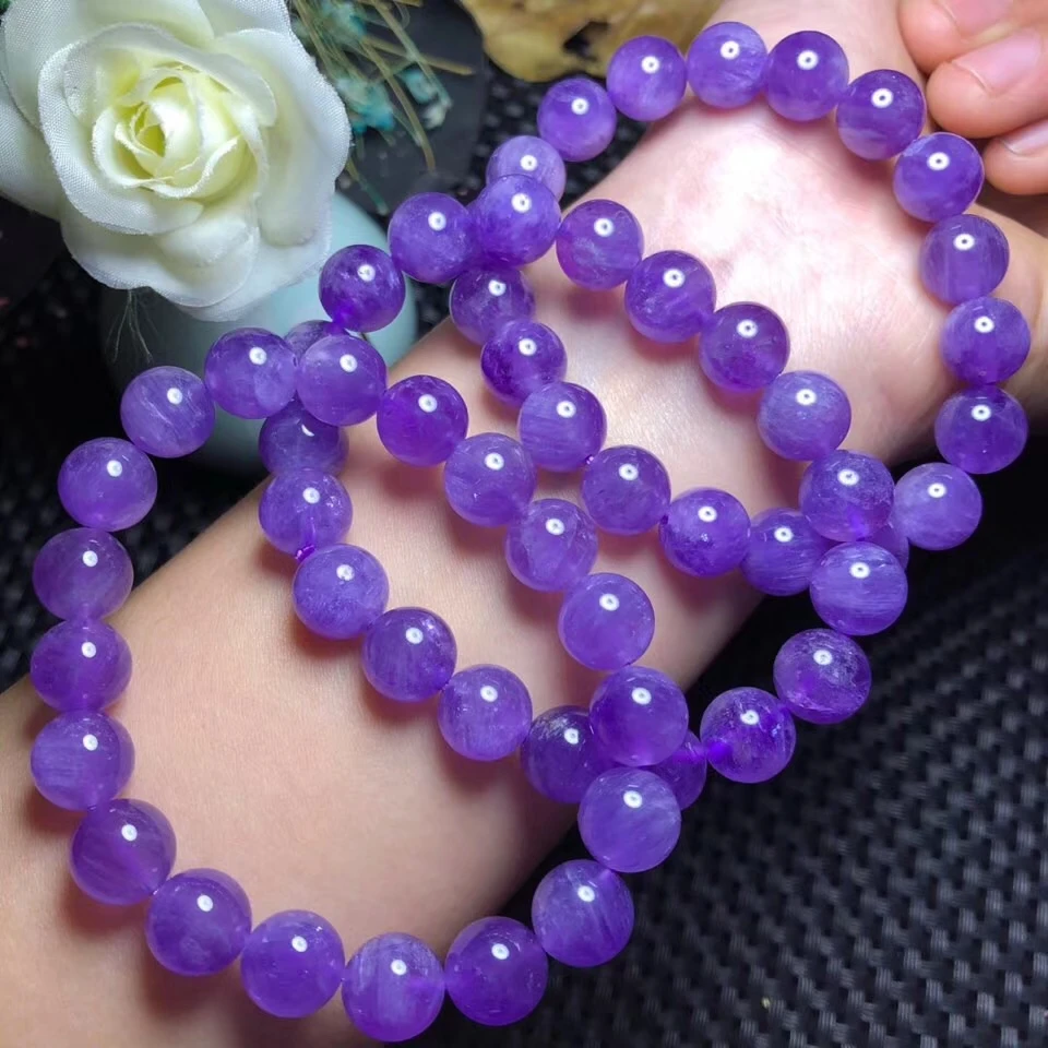 Genuine Natural Lavender Amethyst Quartz Gemstone Round Beads Bracelet Woman 10mm Crystal Birthday Gift Healing Stone AAAAA
Genuine Natural Lavender Amethyst Quartz Gemstone Round Beads Bracelet Woman 10mm Crystal Birthday Gift Healing Stone AAAAA