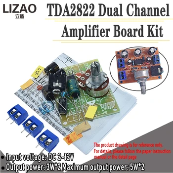 TDA2822 TDA2822M 5W*2 Amplifier Board 1.8-12V 2.0 Channel Stereo Mini AUX Audio Amplifier Module AMP with 50K Ohm Potentiometer
TDA2822 TDA2822M 5W*2 Amplifier Board 1.8-12V 2.0 Channel Stereo Mini AUX Audio Amplifier Module AMP with 50K Ohm Potentiometer