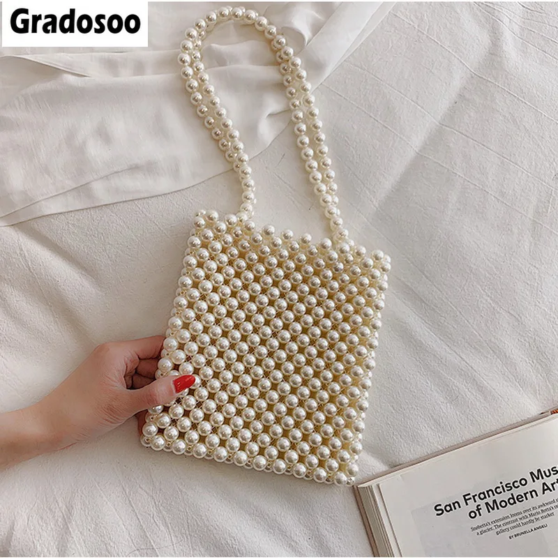 Gradosoo Pearl Bags Women Handmade Beaded Handbag Evening Party Bag Female Luxury Brand Designer Shoulder Bag Women Pouch LBF550
Gradosoo Pearl Bags Women Handmade Beaded Handbag Evening Party Bag Female Luxury Brand Designer Shoulder Bag Women Pouch LBF550