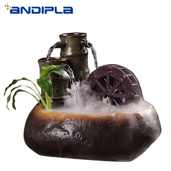 110/220V Vintage Ceramic Water Fountain Lucky Feng Shui Wheel Ornament LED Crystal Ball Air Atomizer Humidifier Home Decor Craft
110/220V Vintage Ceramic Water Fountain Lucky Feng Shui Wheel Ornament LED Crystal Ball Air Atomizer Humidifier Home Decor Craft