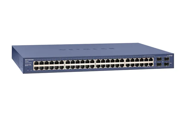 Netgear GS748T, Gestionado, L2+, Gigabit Ethernet (10/100/1000), Bidireccional completo (Full duplex), Montaje en rack 
Netgear GS748T, Gestionado, L2+, Gigabit Ethernet (10/100/1000), Bidireccional completo (Full duplex), Montaje en rack