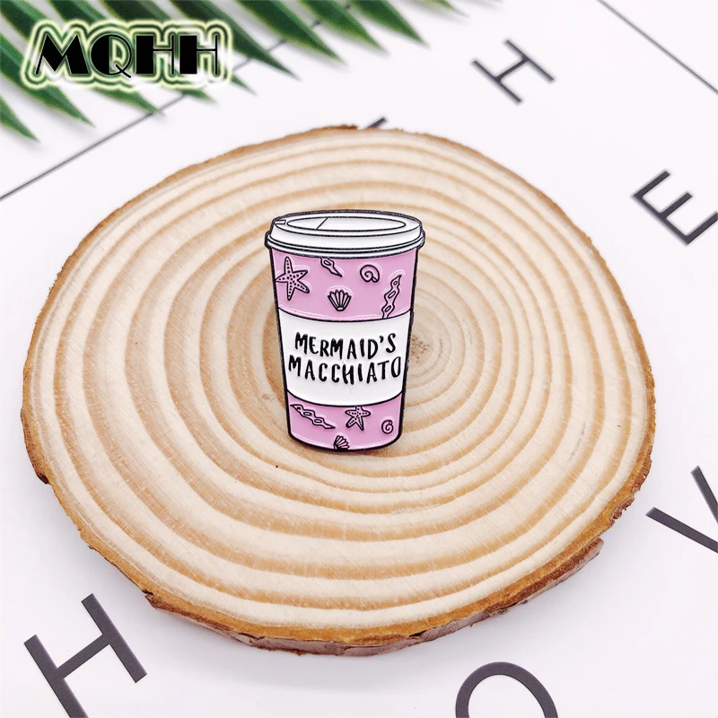 Creative Cartoon Cup Water Cup Coffee Cup MERMAID'S MACCHIATO Enamel Brooch Round Badge T-shirt Bag Pin Accessories Jewelry Gift
Creative Cartoon Cup Water Cup Coffee Cup MERMAID'S MACCHIATO Enamel Brooch Round Badge T-shirt Bag Pin Accessories Jewelry Gift