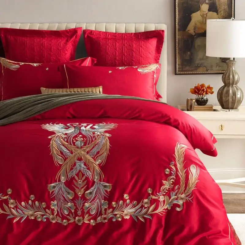 2018 Luxury Egypt Cotton a wedding compliment Bedding Set Embroidery Duvet cover Bed Sheet Pillowcases Queen King size 4/6/7Pcs
2018 Luxury Egypt Cotton a wedding compliment Bedding Set Embroidery Duvet cover Bed Sheet Pillowcases Queen King size 4/6/7Pcs
