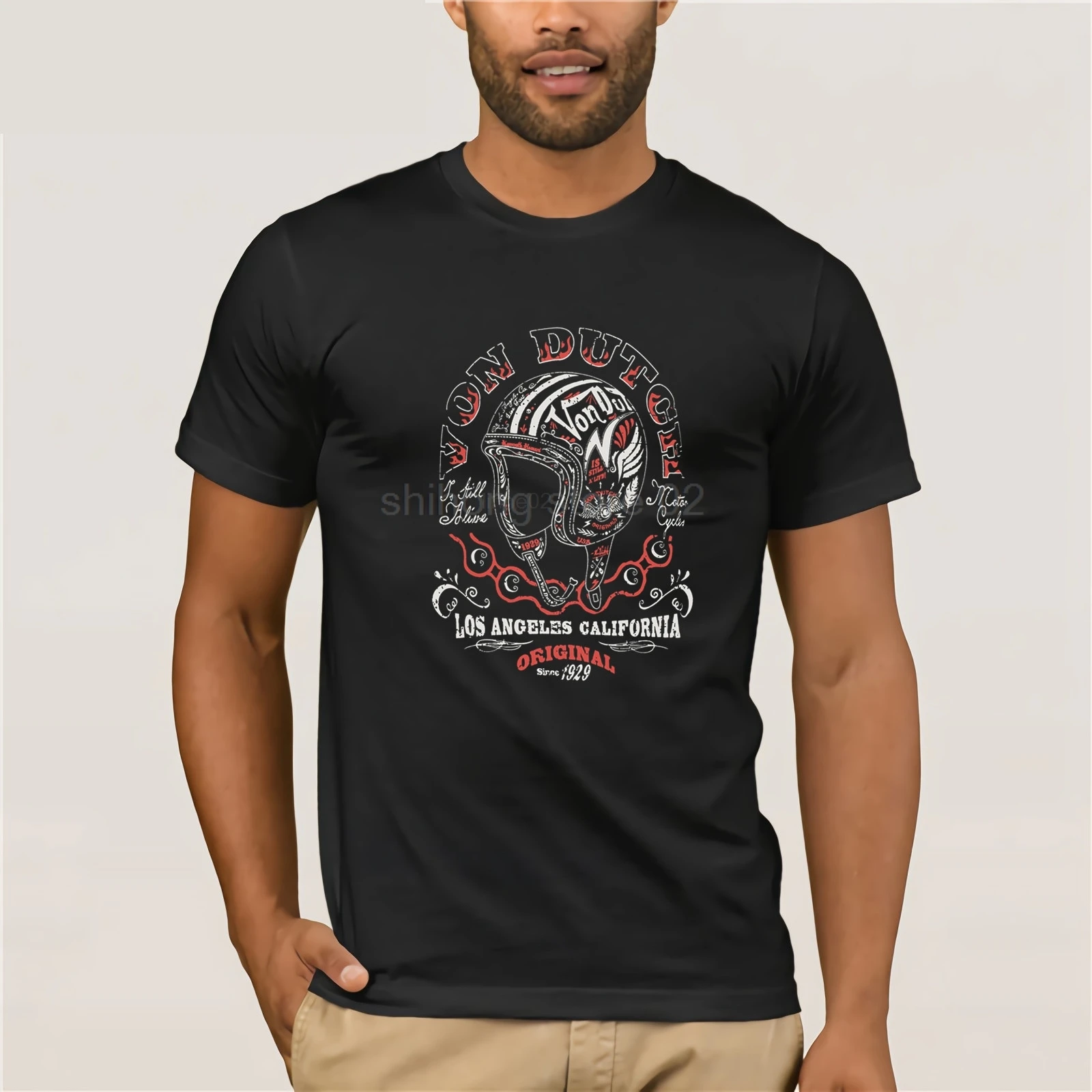 2019 Summer Style High Quality Tops Tee Shirt for Man Von Van Dutch T-Shirt Retro Biker Rockabilly Rocker To-Neck Tee
2019 Summer Style High Quality Tops Tee Shirt for Man Von Van Dutch T-Shirt Retro Biker Rockabilly Rocker To-Neck Tee