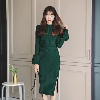 Winter 2 Two Piece Set Flare Sleeve Knitted Sweater and Hip Packaged Skirt Suits Elastic Waist Skirts Tracksuit Warm Pullovers
Winter 2 Two Piece Set Flare Sleeve Knitted Sweater and Hip Packaged Skirt Suits Elastic Waist Skirts Tracksuit Warm Pullovers