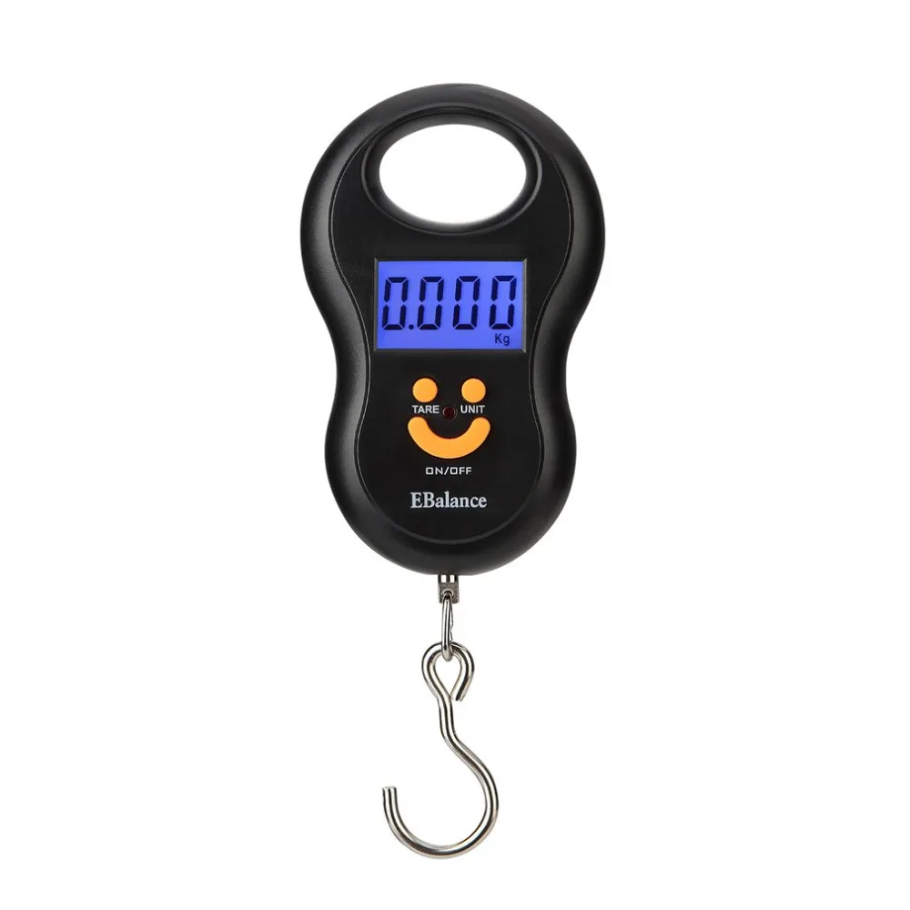 Portable Mini Hand Digital Scale Held 50Kg*10g Fish Hook Hanging Scale Electronic Weighting Luggage Scale Blue Backlit LED
Portable Mini Hand Digital Scale Held 50Kg*10g Fish Hook Hanging Scale Electronic Weighting Luggage Scale Blue Backlit LED