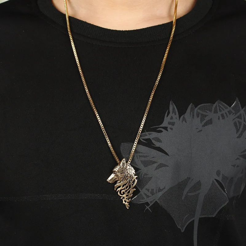 LUFANG Fashion Jewelry Hip Hop Rock Wolf Head Pendant Necklace Distinctive Three Colores Metal Animal Long Necklace For Men
LUFANG Fashion Jewelry Hip Hop Rock Wolf Head Pendant Necklace Distinctive Three Colores Metal Animal Long Necklace For Men