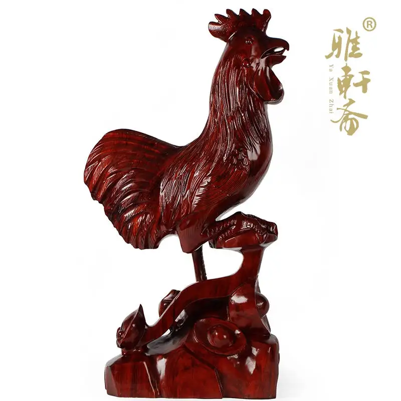 T wood chicken rosewood woodcarving and rooster Home Furnishing feng shui ornaments big cock XL 70cm
T wood chicken rosewood woodcarving and rooster Home Furnishing feng shui ornaments big cock XL 70cm