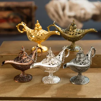 Retro Traditional Hollow Out Fairy Tale Magic Lamp Tea Pot Genie Lamp Vintage Toy For Home Decor
Retro Traditional Hollow Out Fairy Tale Magic Lamp Tea Pot Genie Lamp Vintage Toy For Home Decor