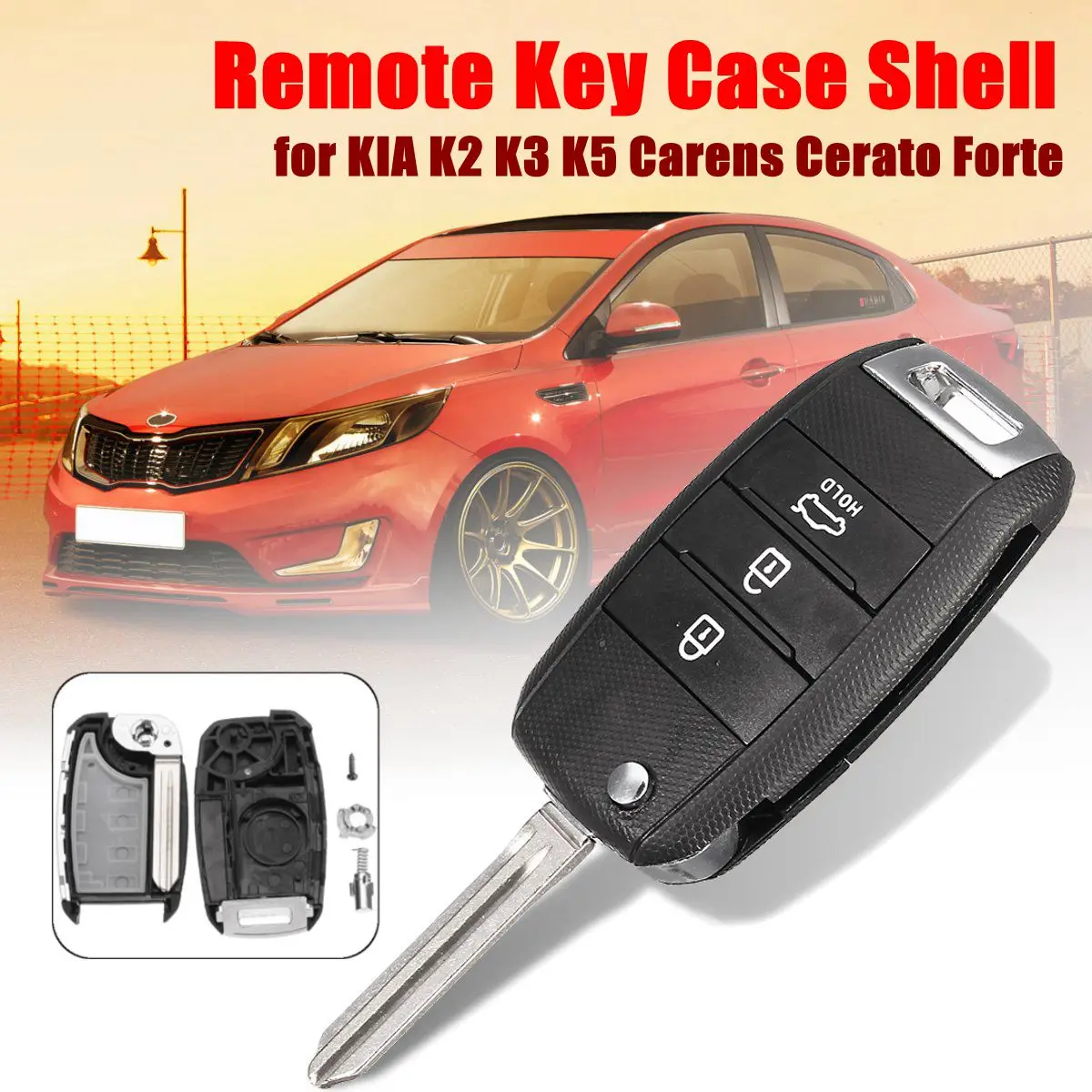 3 Button Flip Folding Remote Key Case Shell with Blade For KIA K2 K3 K5 Carens Cerato Forte Car Fob Cover Housing
3 Button Flip Folding Remote Key Case Shell with Blade For KIA K2 K3 K5 Carens Cerato Forte Car Fob Cover Housing