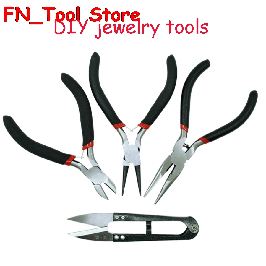 4pcs/set DIY Jewelry Tools Making Mini Black Nose Needle Pilers Metal Stainless Steel Hand Cutting Sets Accessories 
4pcs/set DIY Jewelry Tools Making Mini Black Nose Needle Pilers Metal Stainless Steel Hand Cutting Sets Accessories
