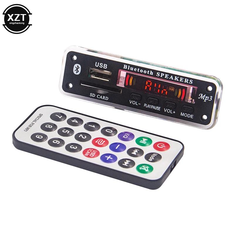 Wireless Bluetooth 5.0 5V 12V MP3 WMA Decoder Board Audio Module USB SD AUX FM music Player Radio with Remote Control For Car
Wireless Bluetooth 5.0 5V 12V MP3 WMA Decoder Board Audio Module USB SD AUX FM music Player Radio with Remote Control For Car