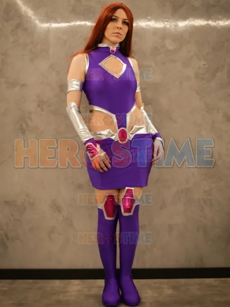 Starfire Teen Titans Cosplay Costume Spandex Superhero Zentai Costume Halloween costumes for woman Freeshiping
Starfire Teen Titans Cosplay Costume Spandex Superhero Zentai Costume Halloween costumes for woman Freeshiping