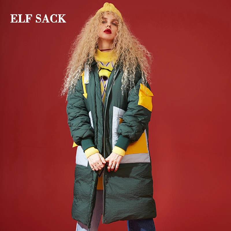 ELF SACK Winter New Down Jackets Woman 90%White Duck Down Coat Women Thick Casual Patchwork Femme Jackets Stylish Female Coats
ELF SACK Winter New Down Jackets Woman 90%White Duck Down Coat Women Thick Casual Patchwork Femme Jackets Stylish Female Coats