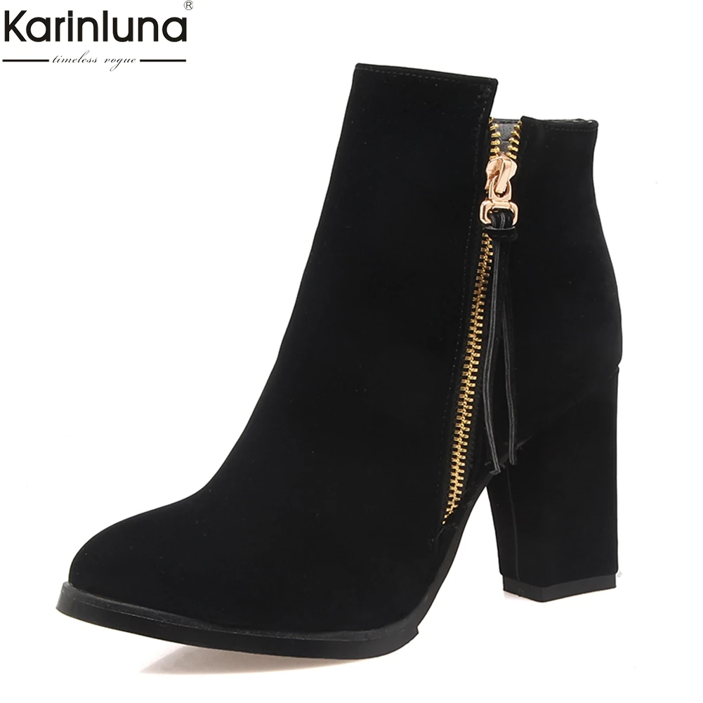 Karinluna new arrivals dropship plus sizes 32-43 high heels ankle boots women shoes elegant fringes lady shoes woman boots
Karinluna new arrivals dropship plus sizes 32-43 high heels ankle boots women shoes elegant fringes lady shoes woman boots