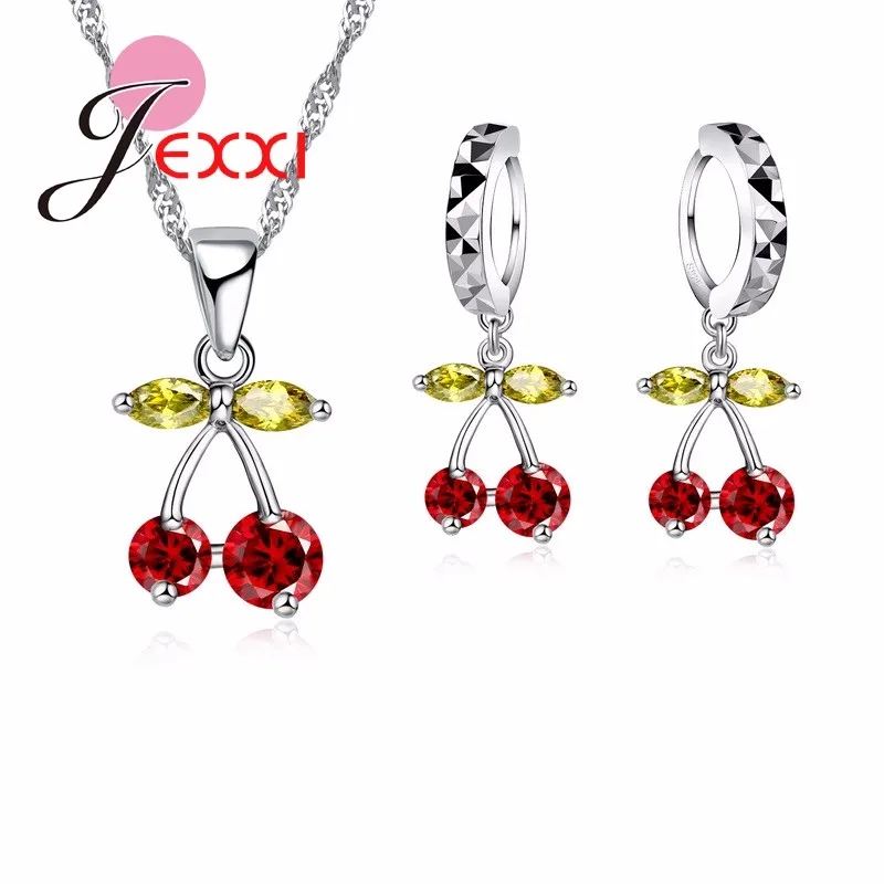 YAAMELI Multi Color Crystal cute Cherry Necklace Earrings Sets 925 Sterling Silver Party Anniversary Jewelry Bijoux Accessories
YAAMELI Multi Color Crystal cute Cherry Necklace Earrings Sets 925 Sterling Silver Party Anniversary Jewelry Bijoux Accessories