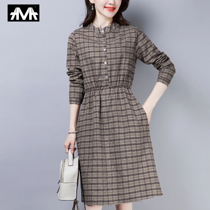 2019 New Fashion Plaid Women's Dress Cotton and linen Midi Elegant Summer Woman Dresses Preppy style ladies Office Work dress
2019 New Fashion Plaid Women's Dress Cotton and linen Midi Elegant Summer Woman Dresses Preppy style ladies Office Work dress