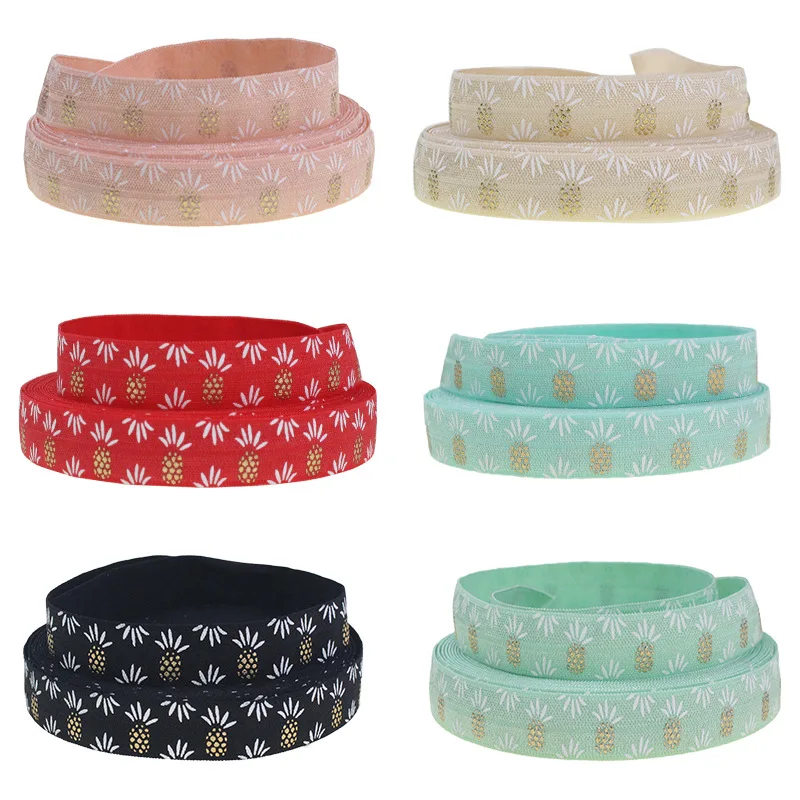 Fold Over Elastic Girl Headbands 5/8" 15mm FOE Elastic Bands Webbing Ribbons Bands gold pineapple fruit FOE fold over elastic
Fold Over Elastic Girl Headbands 5/8" 15mm FOE Elastic Bands Webbing Ribbons Bands gold pineapple fruit FOE fold over elastic