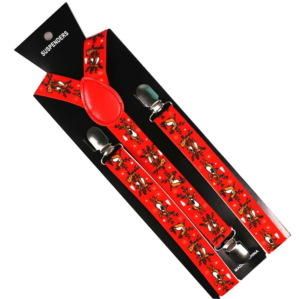 2019 New Red Christmas Deer Christmas Snowman Pattern Men Womens Clip-on Braces Elastic Y Back Suspenders Christmas Gift
2019 New Red Christmas Deer Christmas Snowman Pattern Men Womens Clip-on Braces Elastic Y Back Suspenders Christmas Gift