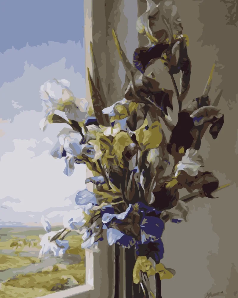 MaHuaf-i537 irises at the window DIY oil painting by numbers on canvas hand painted canvas painting for living room home decor
MaHuaf-i537 irises at the window DIY oil painting by numbers on canvas hand painted canvas painting for living room home decor