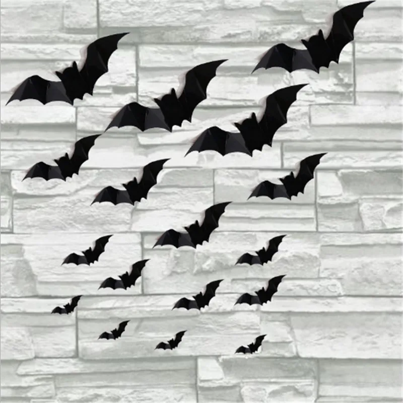 12PCS/Lots Halloween Decoration Bat Black 3D Wall Sticker For Livingroom PVC Home Decoration Decals
12PCS/Lots Halloween Decoration Bat Black 3D Wall Sticker For Livingroom PVC Home Decoration Decals