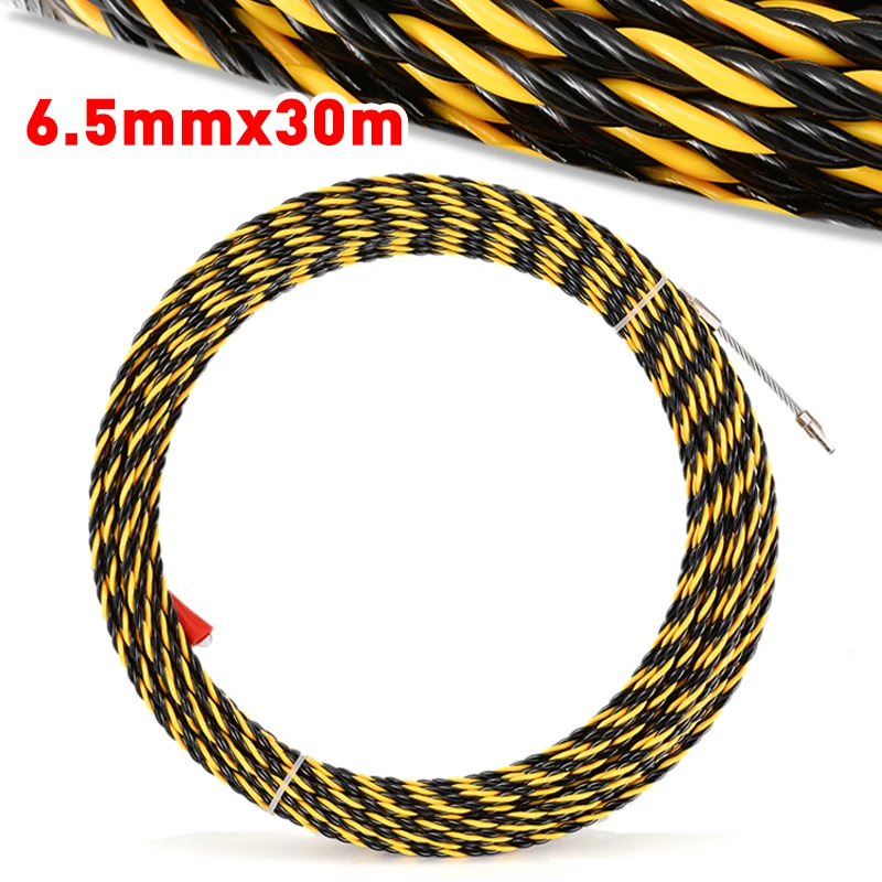 30M 6.5mm Electrical Wire Cable Puller Mayitr Threader Cable Running Rods Nylon Fish Tape Conduit Ducting for Wire Pulley
30M 6.5mm Electrical Wire Cable Puller Mayitr Threader Cable Running Rods Nylon Fish Tape Conduit Ducting for Wire Pulley