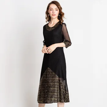 Autumn Women New Arrival Pleated Print Lady Elegant Fashion Loose Long One Piece Dress
Autumn Women New Arrival Pleated Print Lady Elegant Fashion Loose Long One Piece Dress