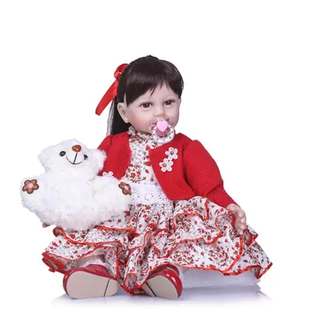 22"/55cm Silicone Reborn Doll red dress fashion baby Girl Boy Play House Toys Early Education Dolls Princess Birthday Gift
22"/55cm Silicone Reborn Doll red dress fashion baby Girl Boy Play House Toys Early Education Dolls Princess Birthday Gift
