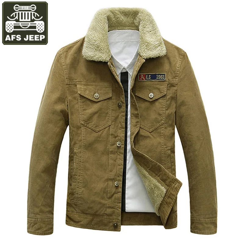 AFS JEEP Winter Fleece Jacket Men Thick Warm Windbreaker Coat Men Corduroy Men's Cotton Military Jacket Wide-waisted Outwear
AFS JEEP Winter Fleece Jacket Men Thick Warm Windbreaker Coat Men Corduroy Men's Cotton Military Jacket Wide-waisted Outwear