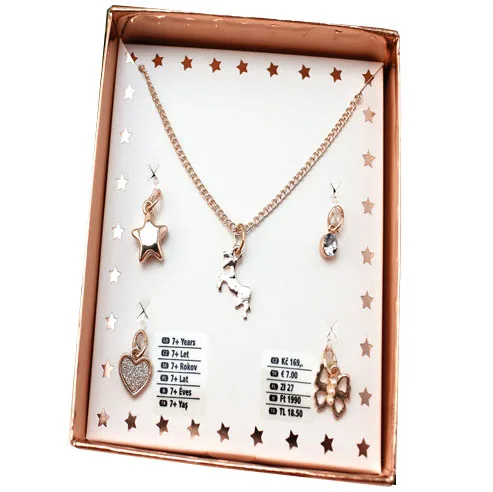 5 PCS Pendants Necklaces Set With Gift Box Sweet Crystal Heart Animal Star Butterfly Choker Necklace Jewelry Accessory for Women
5 PCS Pendants Necklaces Set With Gift Box Sweet Crystal Heart Animal Star Butterfly Choker Necklace Jewelry Accessory for Women